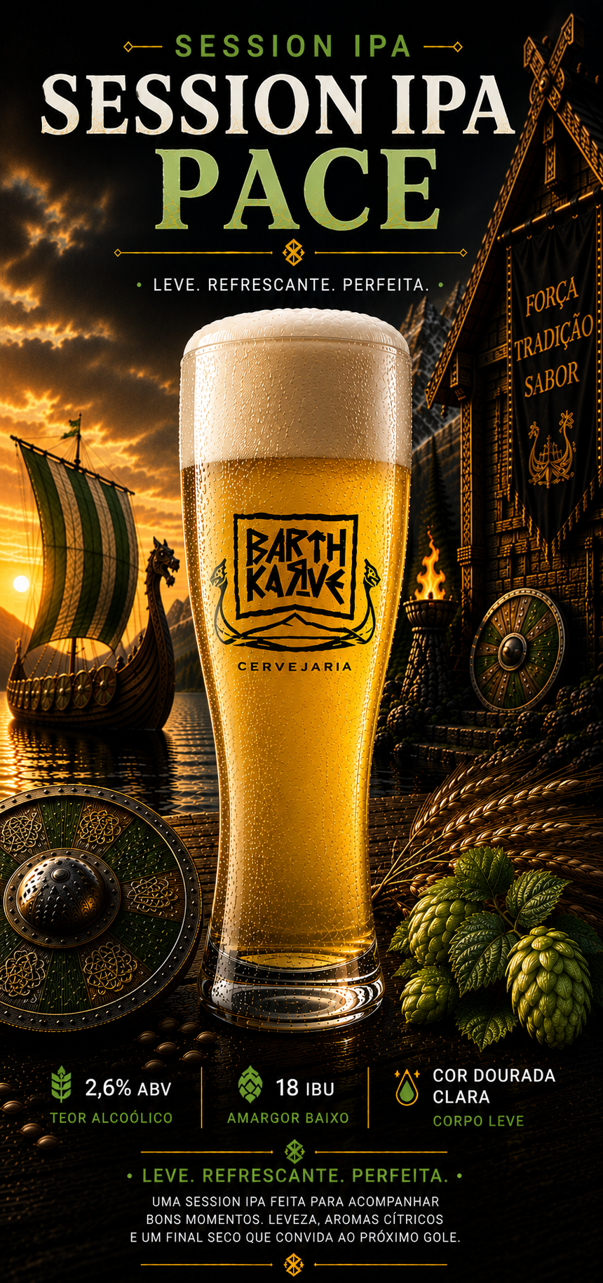 Cerveja Session IPA PACE — Session IPA — Zero Glúten & Low Carb